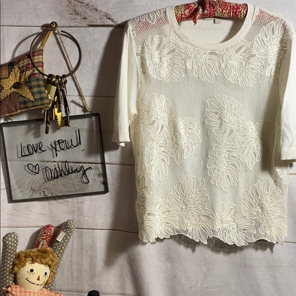 LOFT Tops - Loft; White; Shirt; Top; Blouse; M